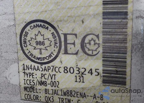 2012 Nissan Maxima 3.5 S/3.5 Sv from USA, damaged, VIN 1N4AA5AP7CC803245